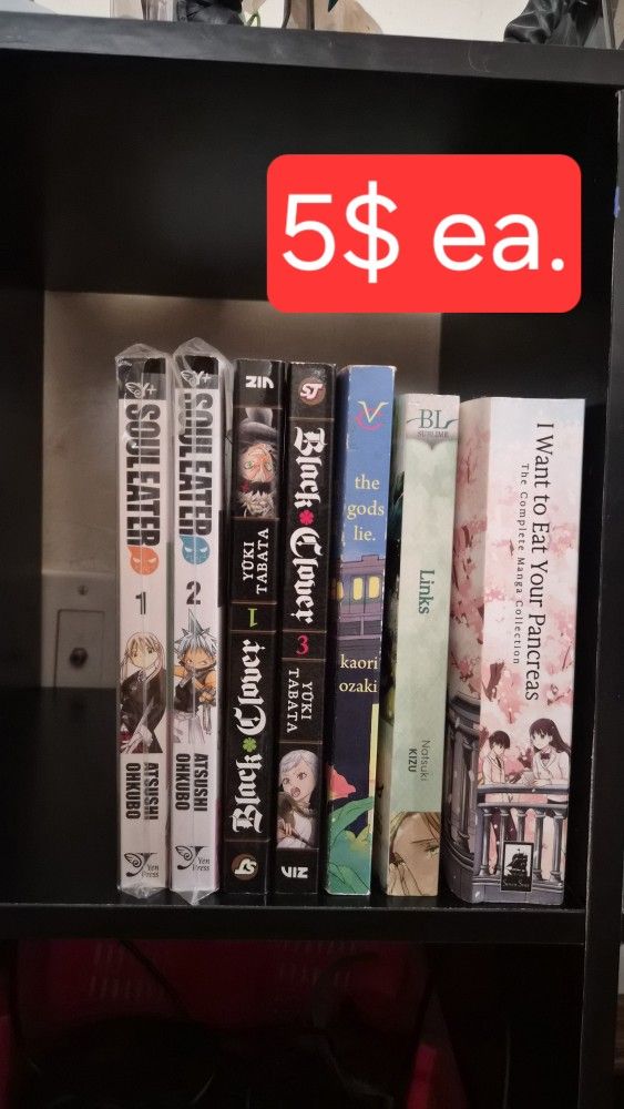 5$ each. Manga Various Titles