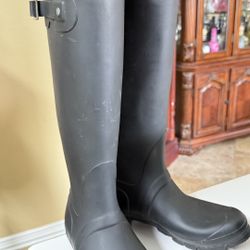 Hunter Original Tall Waterproof  Women’s Rain Boots Black Size 10