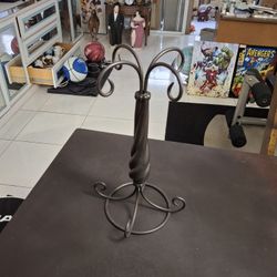 Vintage Retro Black Wrought Iron Jewelry Stand, Perfect To Keep Your Neclaces & Bracelets Organized 14.5"H