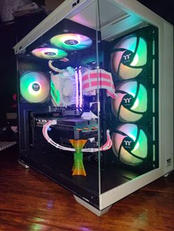 Custom Built RGB Gaming PC Desktop White and Black