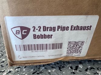 British Customs 2-2 Drag Pipe Exhaust for Triumph Bobber