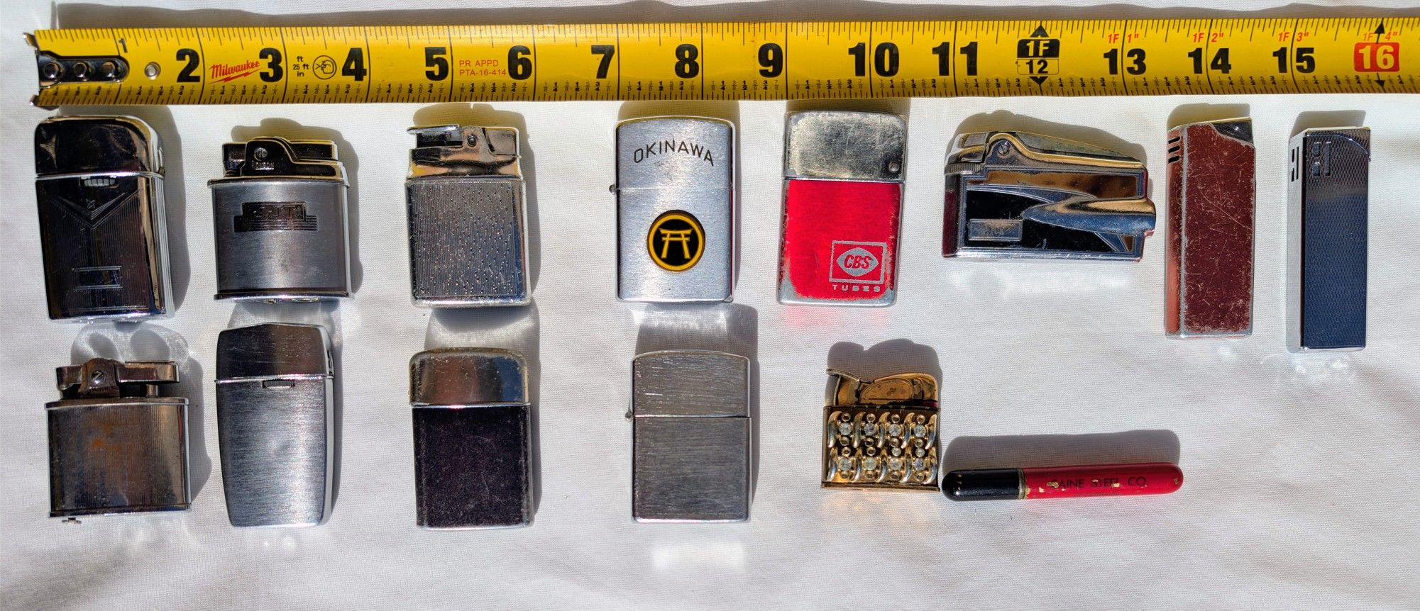 14 vintage lighters (no longer operational)