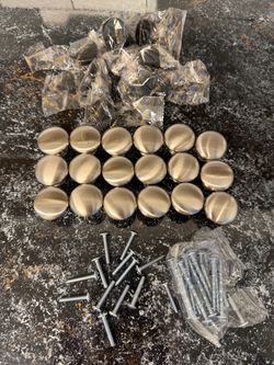 Cabinet Knobs Hardware Lot – Satin Nickel & Matte Black – Mounting Screws Included