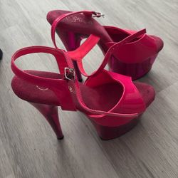 6" Pleaser Hot Pink Heels