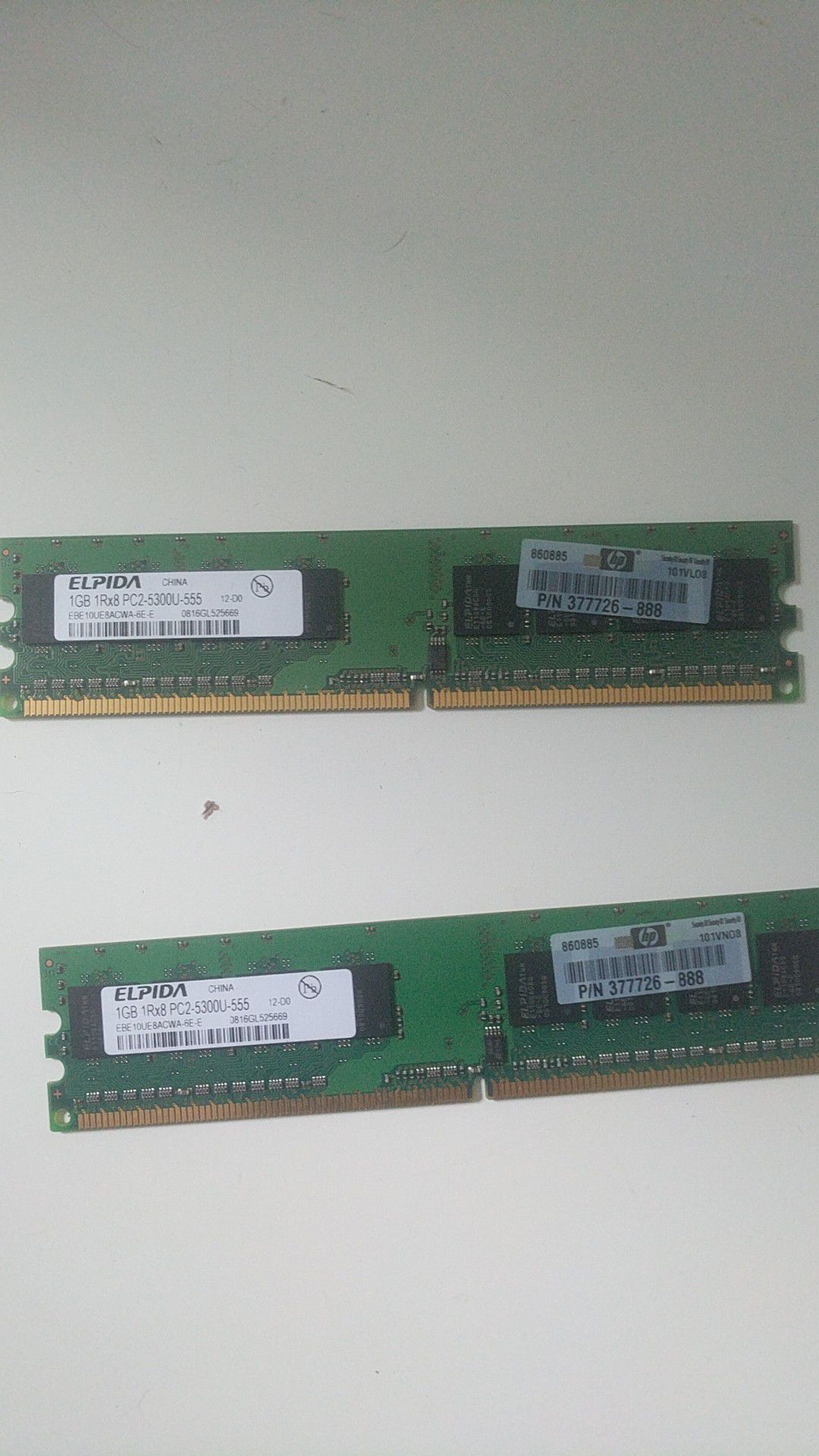 2 1GB RAM sticks