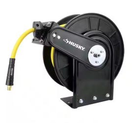 HUSKY 3/8 in. x 50 ft. Open Face Hybrid Hose Reel with Hose