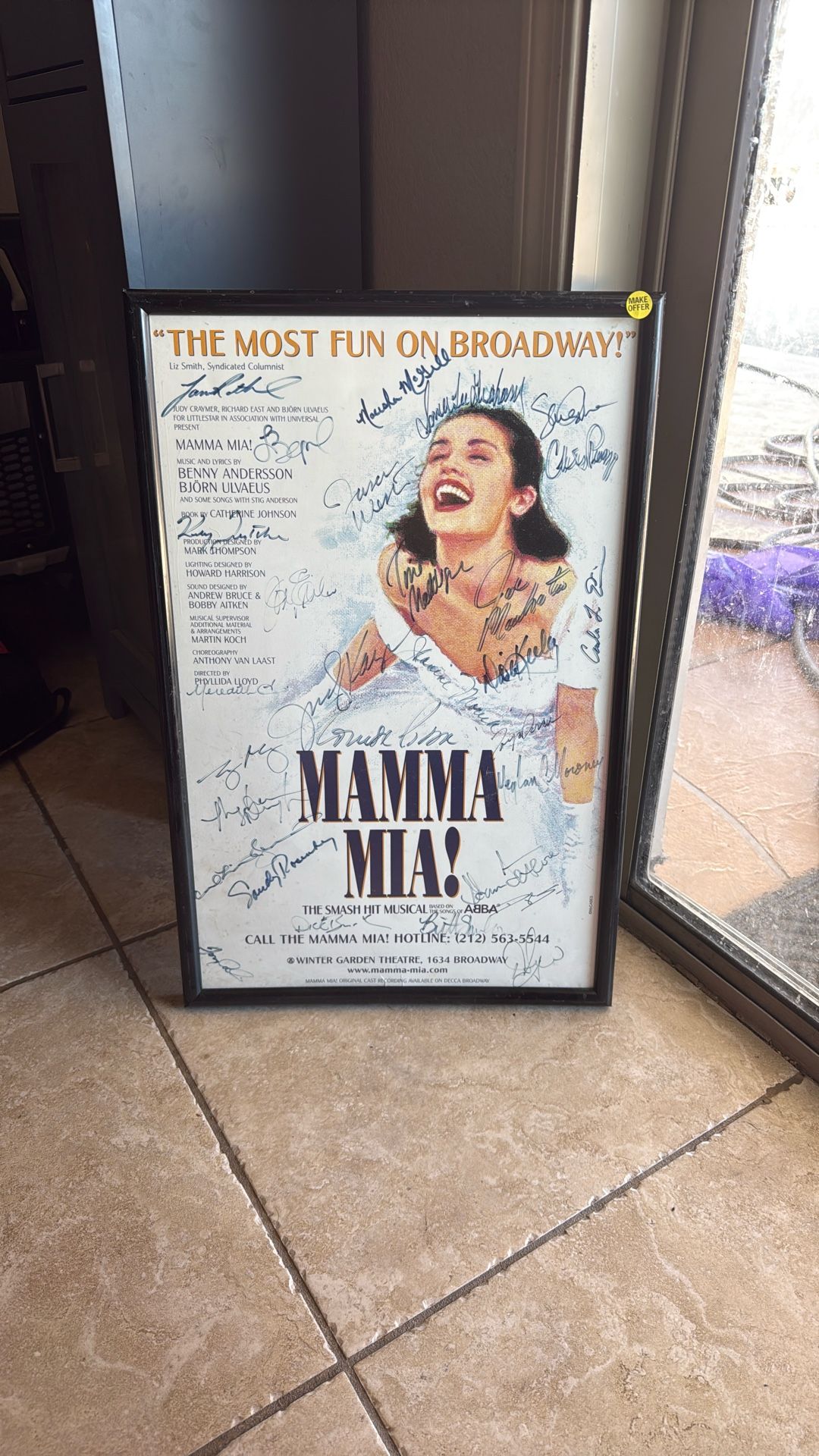 Vintage Autographed Mama Mia Poster 