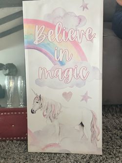 Believe in Magic Unicorn Wall Art