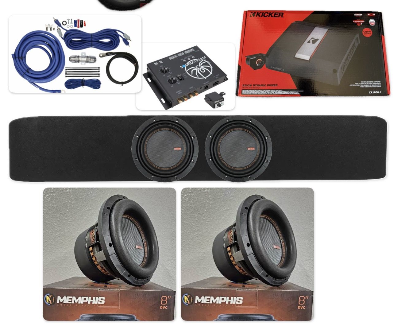 NEW BASS PACKAGE FOR SILVERADO SIERRA F150 Installed MEMPHIS MOJO 8”