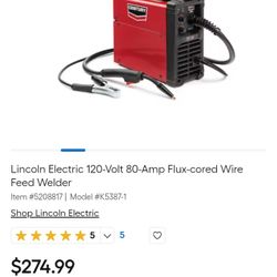 Lincoln Electric 120-Volt 80-Amp Flux-cored Wire Feed Welder