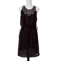 NWT Suzi Chin For Maggy Boutique Chocolate Color Dress, Sz 6
