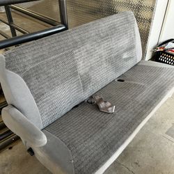 Ford Econoline E350 super duty Van Bench Seats - Gray Cloths