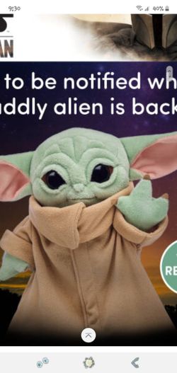 Build a bear: Baby Yoda