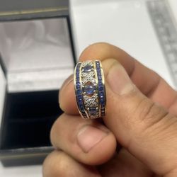 Ladies Diamond Sapphire Ring 