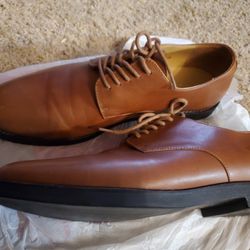Coach Brown Leather Lace Up Shoes Men Size 10 D