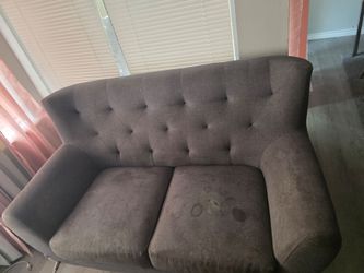 Grey 2-Piece Sofa and Loveseat Set