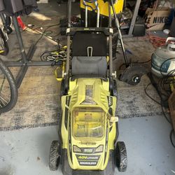 Ryobi lawnmower And Weed whacker With hart blower