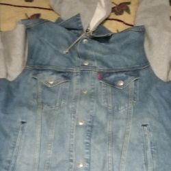 Levis Denim & Grey Hoodie Jacket