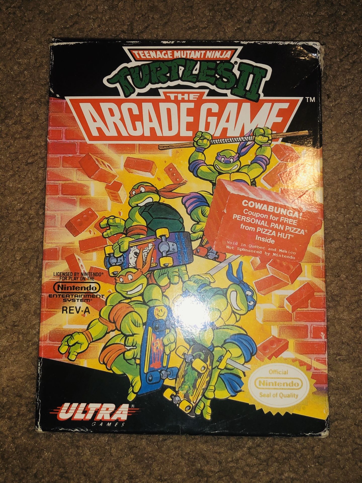 Nintendo NES Ninja Turtles Arcade Game Cib