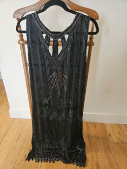 Beaded dress.
