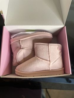 Kids Pink Ugg Style Boots