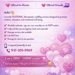 Platonic Cuddling/ Massage 