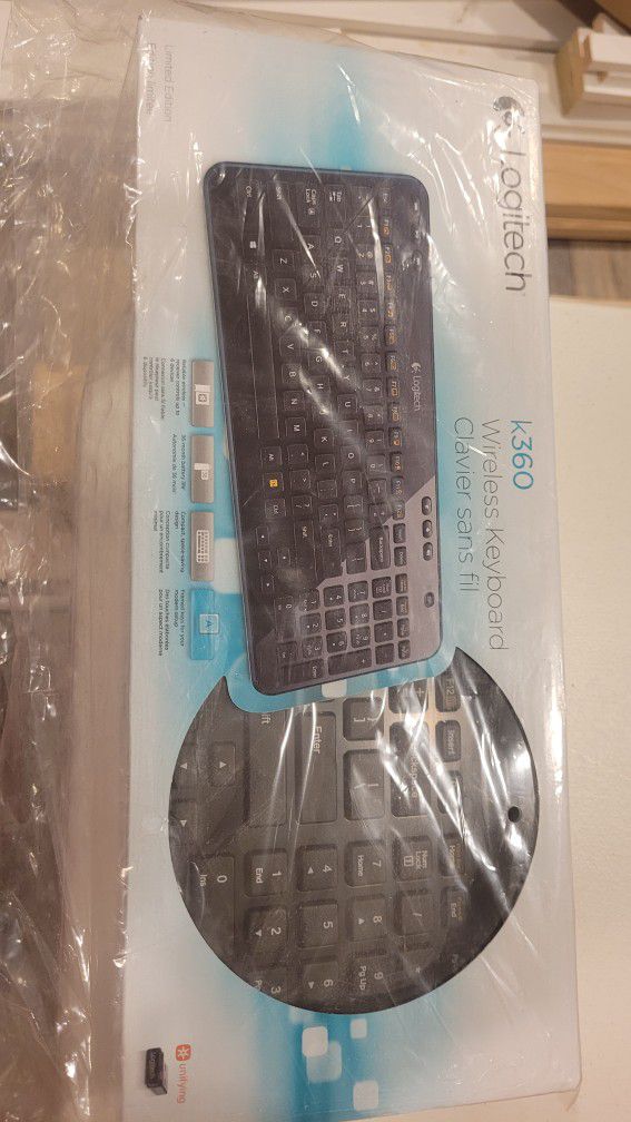 Logitech - K360 Full-size Wireless Scissor Keyboard - Black
