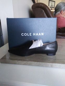 7.5 Brand New Cole Haan Brie Skimmer Black Leather