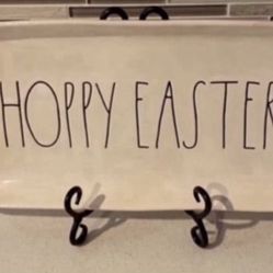 NEW RAE DUNN HOPPY EASTER PLATTER (STAND NOT INCLUDED)
