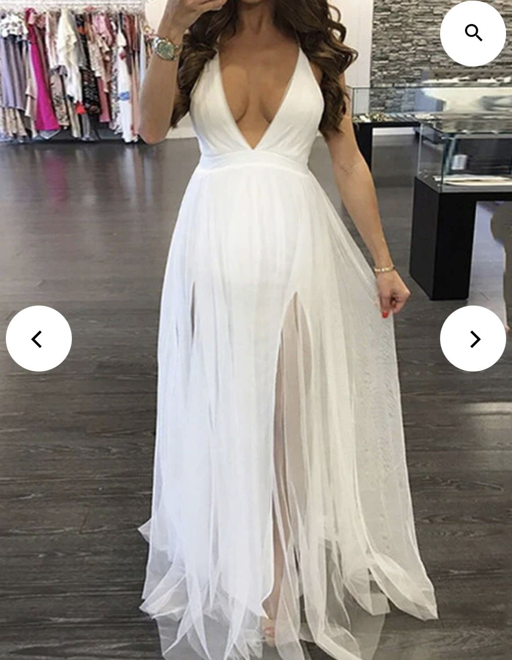 White Maxi Dress Size S