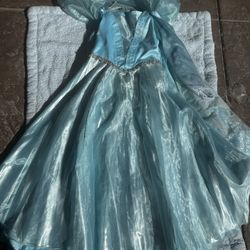 Elsa Costume Dress And Cape Size 10 