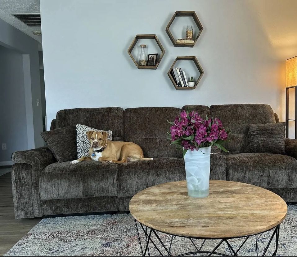 Power Recline Brown Couch