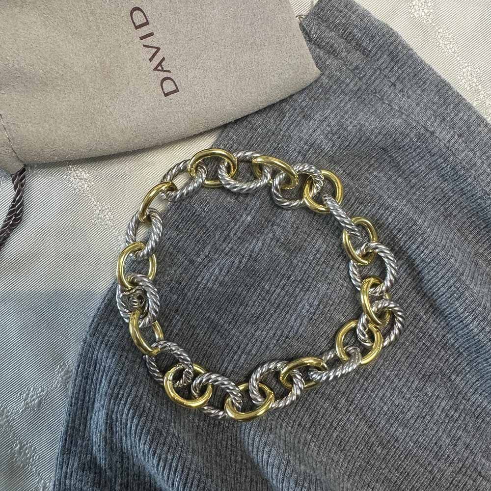 David Yurman Platinum And Sterling Silver Bracelet