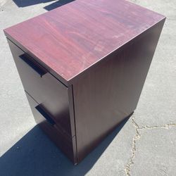 Small 2 Drawer Cherry wood File cabinet