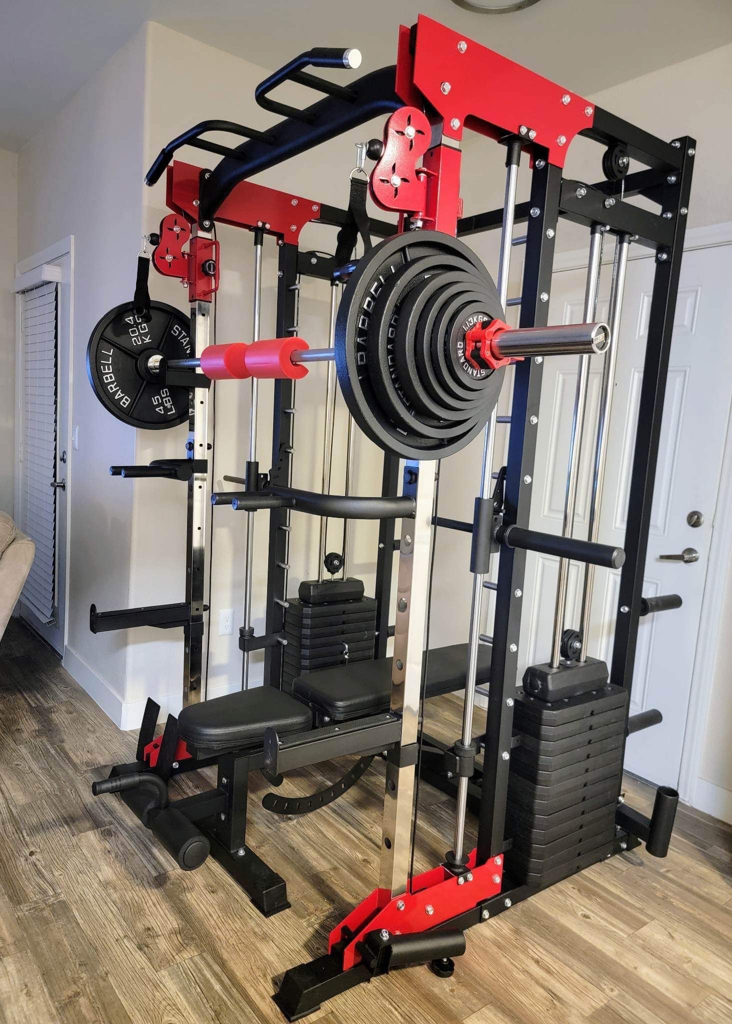 Brand New - Weights INCLUDED. FREE Delivery - LLERO A60 Home Gym. Smith Machine & Functional Trainer