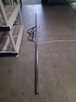 Closet pole and  2 brackets