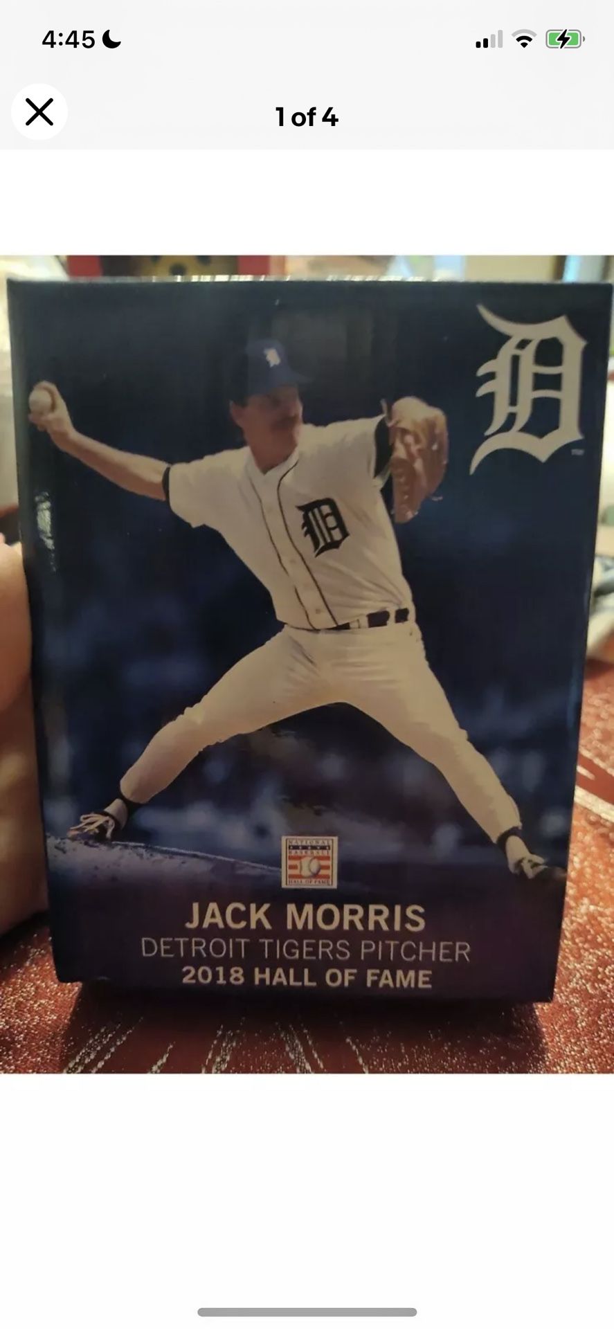 2018 JACK MORRIS  Hall of Fame Plaque SGA Mlb Detroit Tigers Man Cave