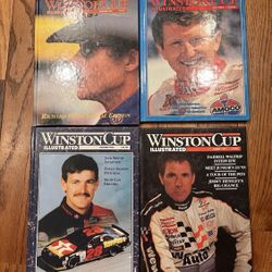 NASCAR Racing Winston Cup Illustrated Hardcover Book Lot Set 4 Vintage 90s 1992