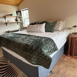 Queen Bed Frame With Bedskirt