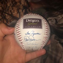 A Baseball Sign By The The Oakland a
