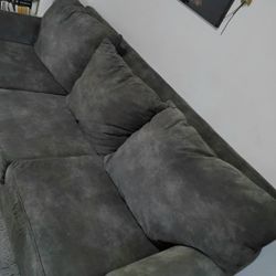 Velvet Grey Sofa For ⛔️(SALE) +10% Discount‼️