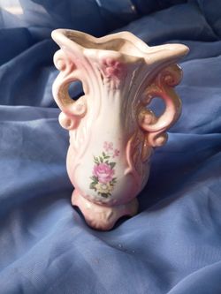 Vintage Small Pink Lusterware Vase