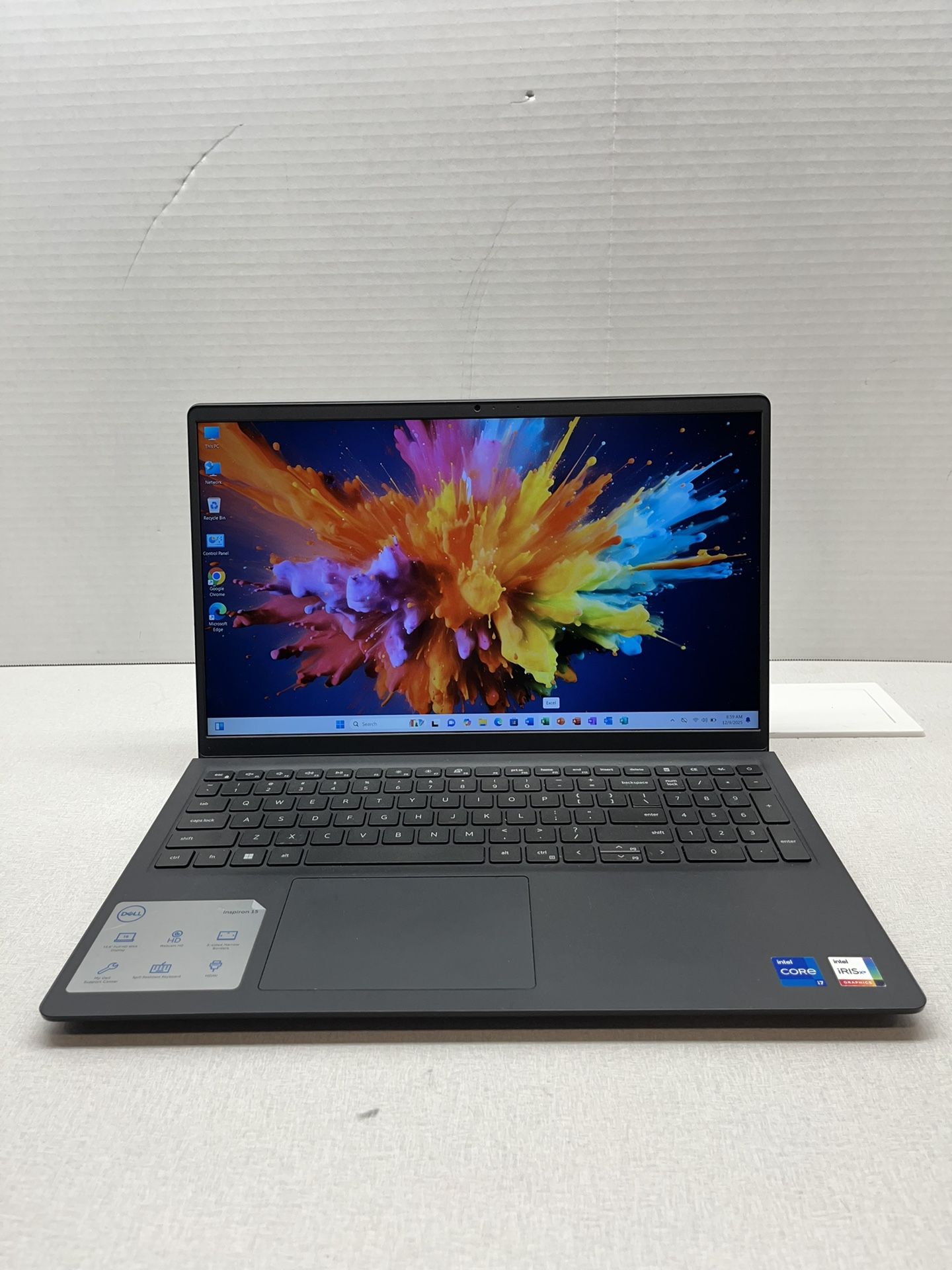 Dell Inspiron 15 3520 12th Generation Intel Core i7 -1255U, 16 GB  RAM, Intel Iris Graphics, 10 cores, 12 logical processors, 1 TB Nvme SSD