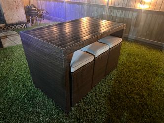 Outdoor Bar Height Patio Table