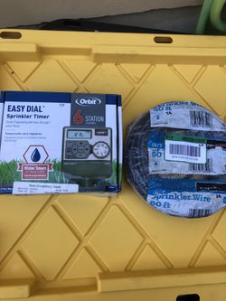 ORBIT. SPRINKLER TIMER 6 STATION AND CABLE BRAND NEW