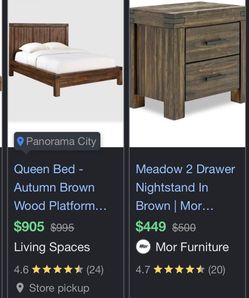 Headboard / bed frame / night stands