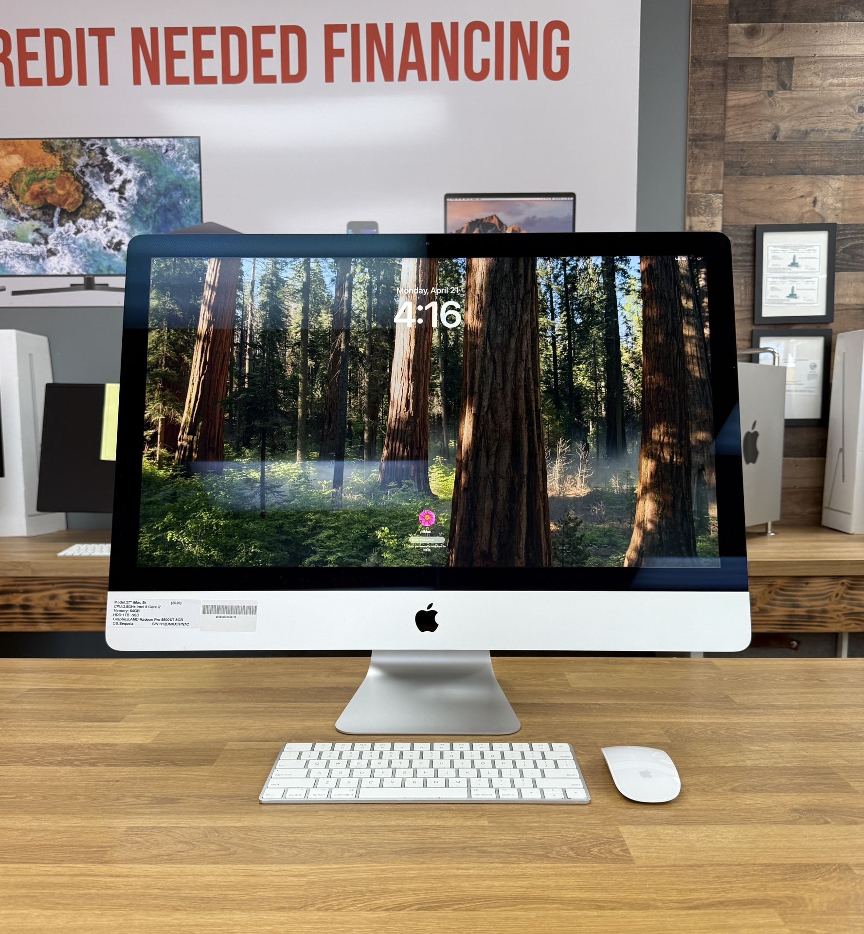 iMac 27" 5K 64GB RAM*1TB SSD*3.8Ghz Intel 8 Core i7