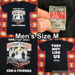 Kendrick Lamar They Not Like Us Black T-Shirt Men's Size Medium The Pop Out