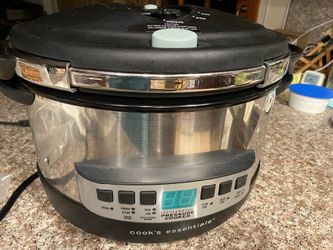 Large Powerful Cooks Essentials 8 Qt Pressure Cooker Digital Kitchen Appliance