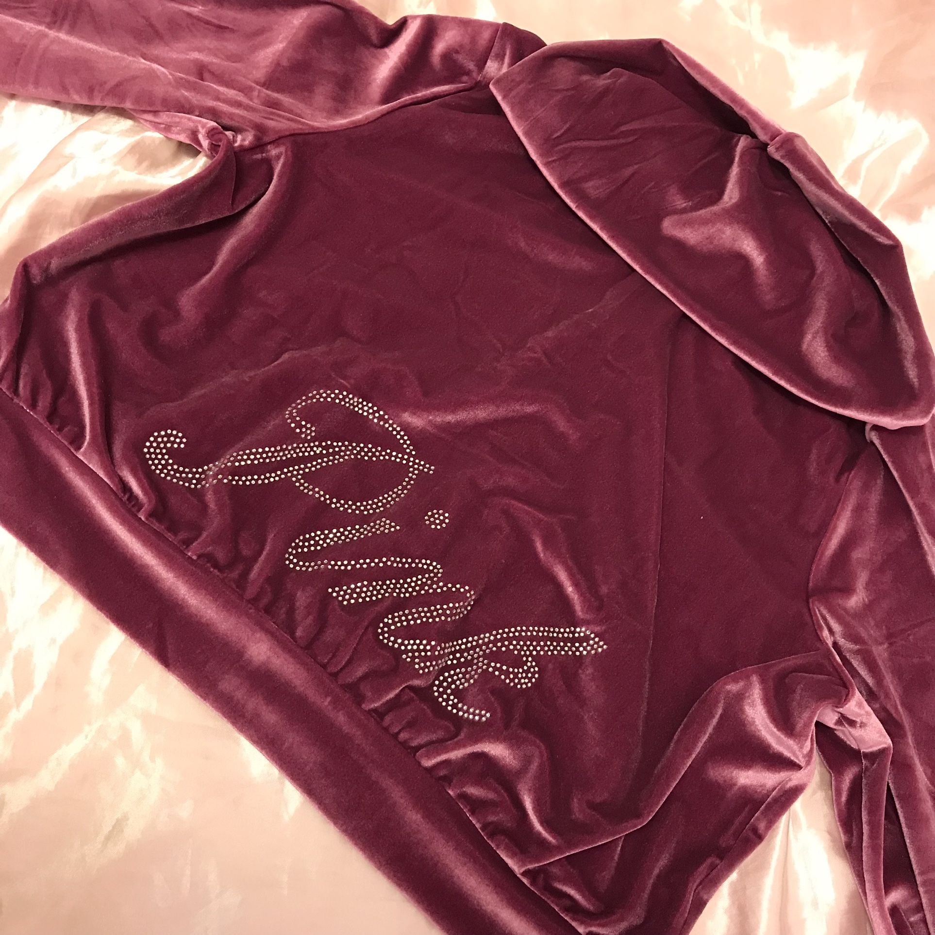 Victoria Secret PINK Velour Shine Logo Full-Zip Crop Hoodie